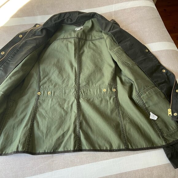 EUC J. Crew Black Utility Field Jacket | Classic Cotton with Gold Hardware Sz S - Picture 9 of 9